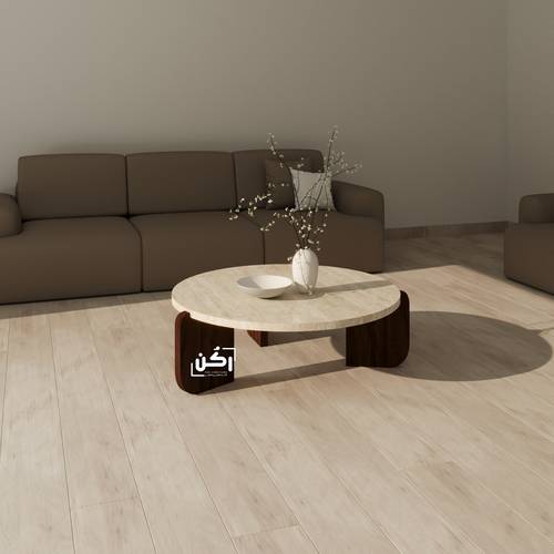 طاولة وسط دائرية فاخرة الوان متعددة - موديل 9040