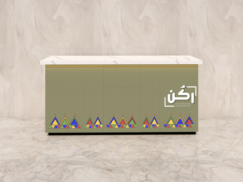 كورنر كوفي نقش جنوبي لون زيتي - موديل 1090