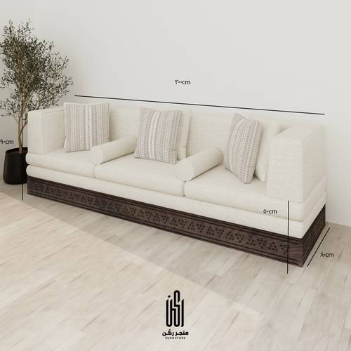 كنب مجلس نجدي ألوان متعددة - ثلاثة أنفار - موديل 9050