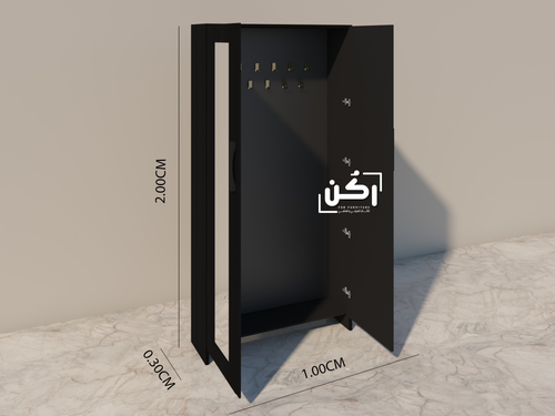 دولاب عبايات اسود - موديل 1714