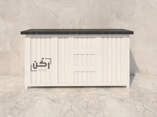 بار قهوة مودرن وسط ابيض  - موديل 1002