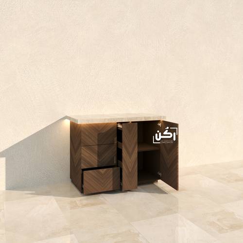 ركن قهوة قشرة جوز نقش سبعات - موديل 2034