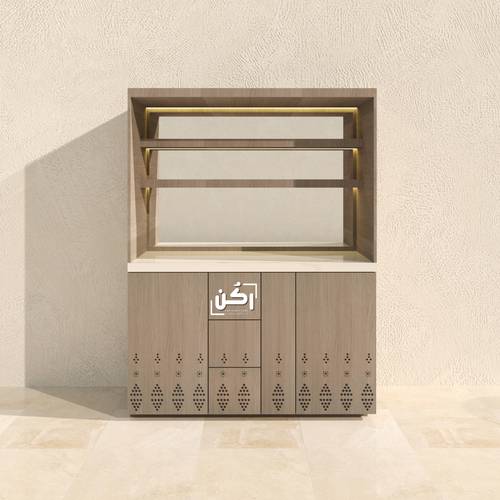 ركن القهوة بالطراز النجدي لون بيج رملي فاتح - موديل 2040