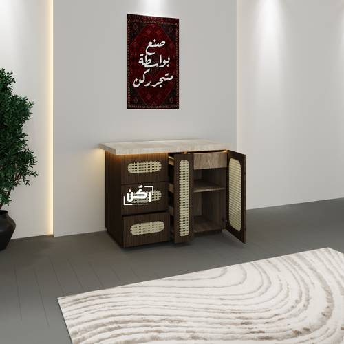 ركن قهوة راتان لون بني موكا - موديل 3410