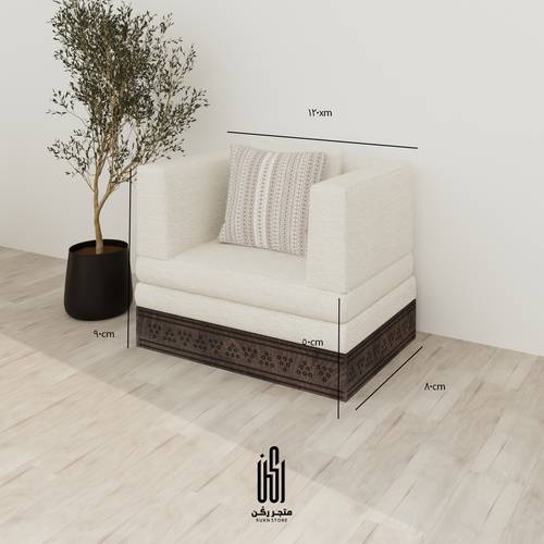 كنب مجلس نجدي ألوان متعددة - نفر واحد - موديل 9050