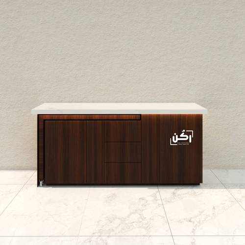 بار كوفي بتصميم مبتكر لون وود براون - موديل 2027