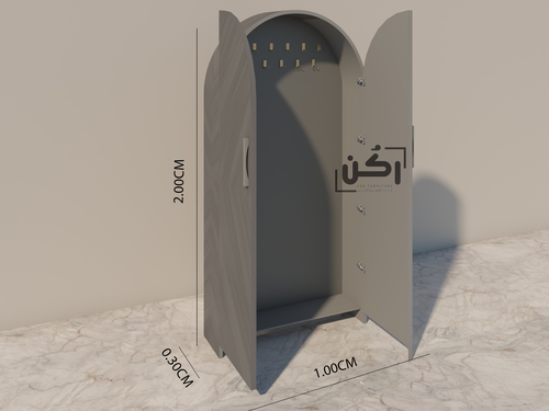 دولاب عبايات سنديان رمادي - موديل 1702