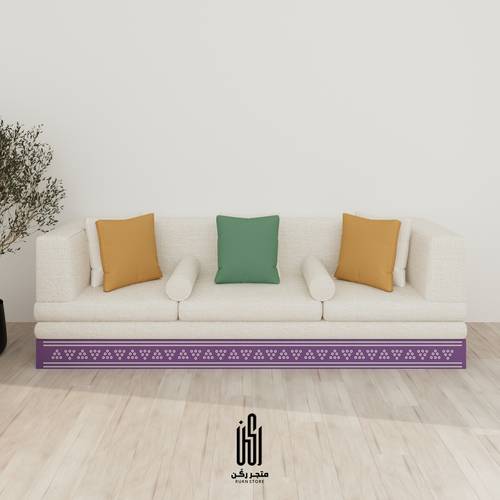 كنب مجلس نجدي ألوان متعددة - ثلاثة أنفار - موديل 9050