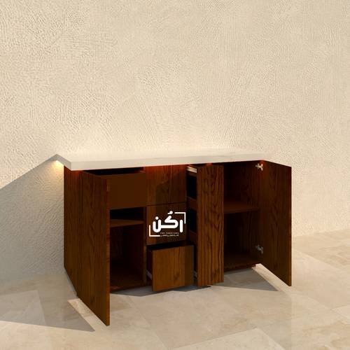 كورنر كوفي قشرة سنديان لون بني - موديل 2030