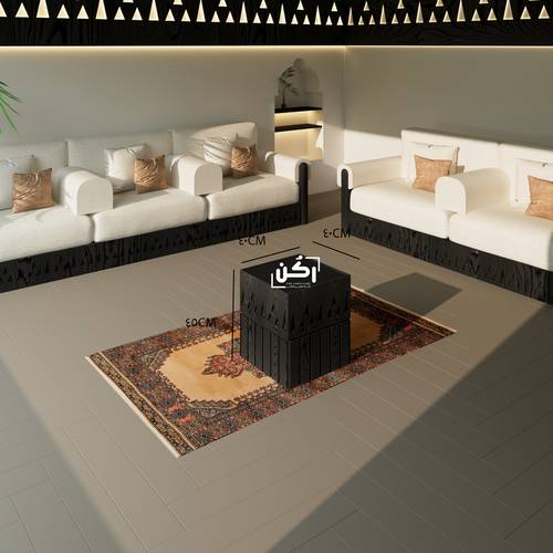 طاولة خدمة تراثية نجدية - لون اسود سنديان - موديل 4050
