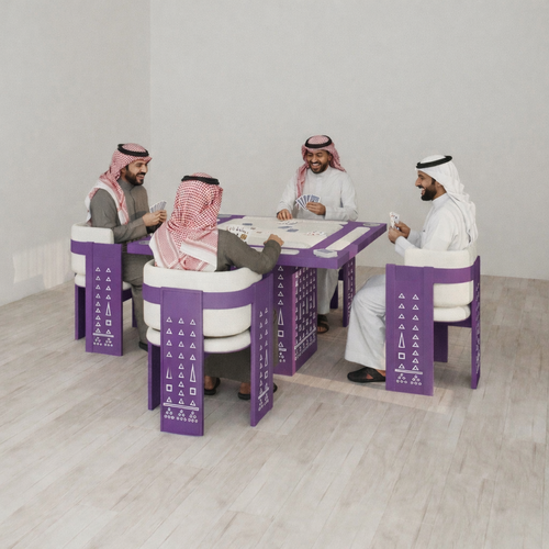 طاولة بلوت نجدي ألوان متعددة - موديل 9050
