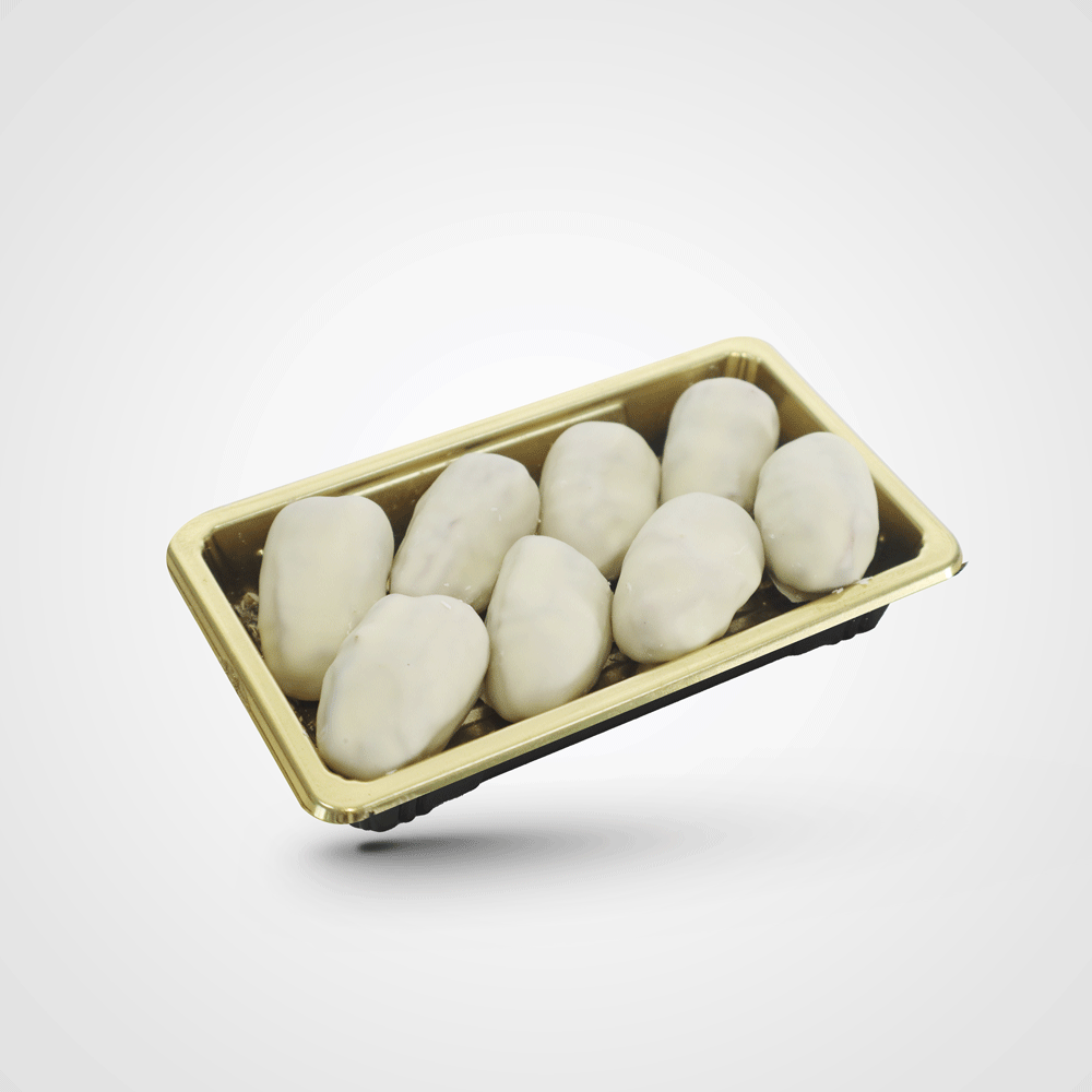 Mini white chocolate dates