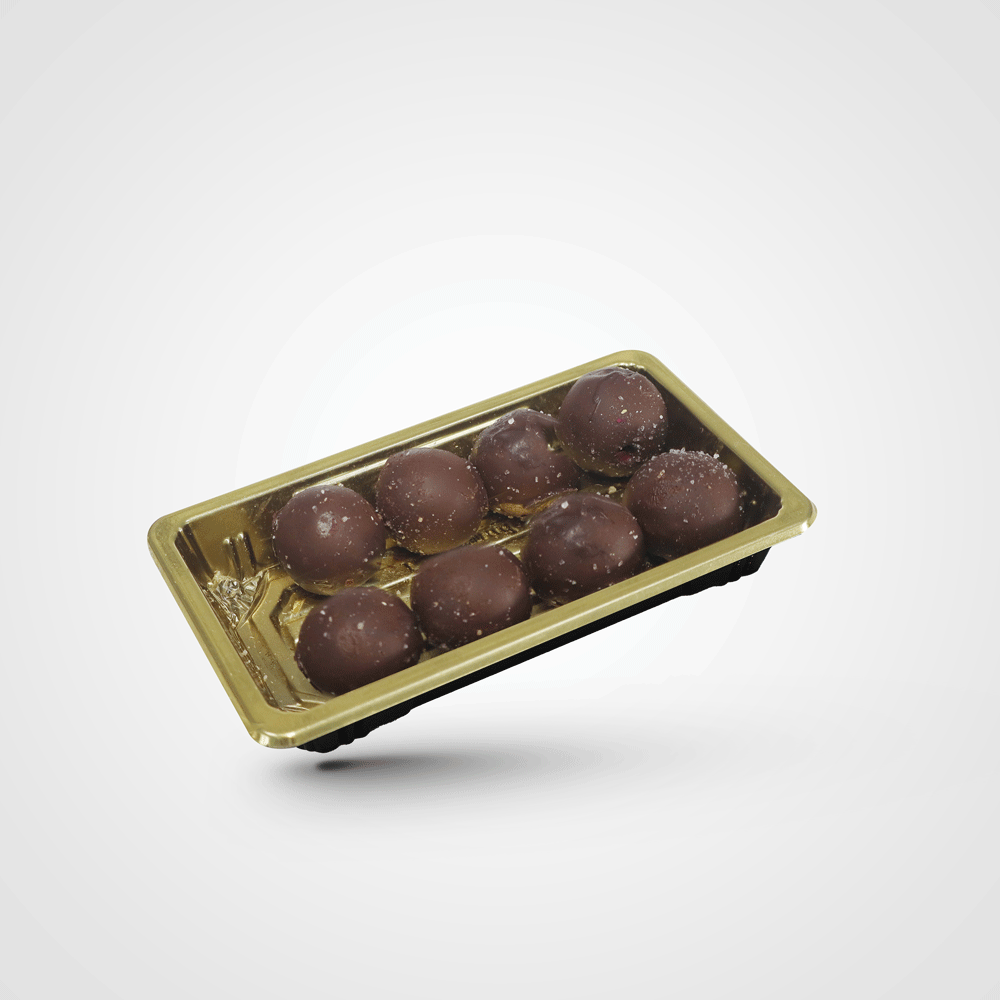 Mini date balls covered with salted caramel (MINI)
