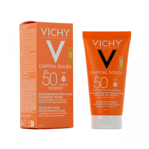 كابيتال سوليل بي بي ملون دراي تاتش مستحلب SPF 50 من فيشي -50مل