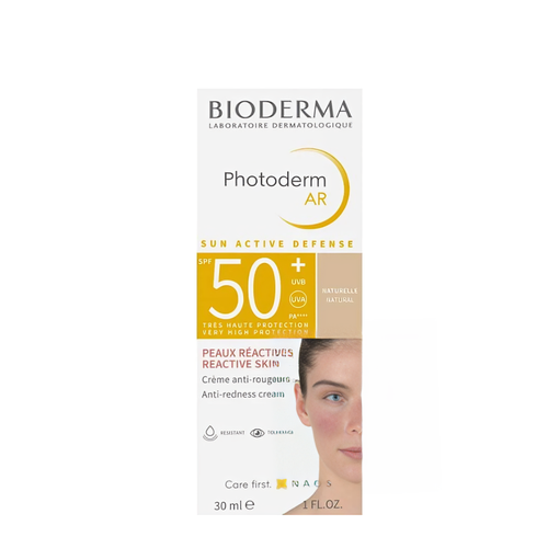 كريم فوتوديرم مضاد للاحمرار واقي الشمس SPF+50 لون طبيعي من بيوديرما 30 مل