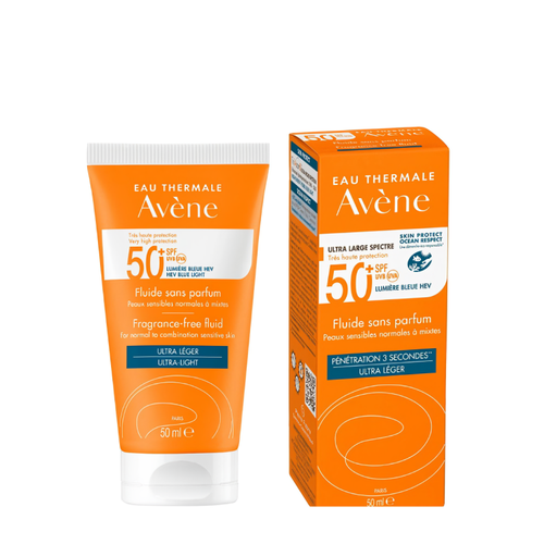 واقي شمس +SPF50 للبشرة المختلطة والحساسة من أفين 50 مل