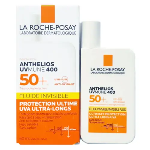 واقي شمس سائل انثيليوس لحماية فائقة من أشعة الشمس فوق البنفسجية 400 (SPF +50) من لاروش بوزاي - 50 مل