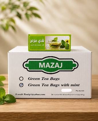 كرتون الشاي اخضر بالنعناع 