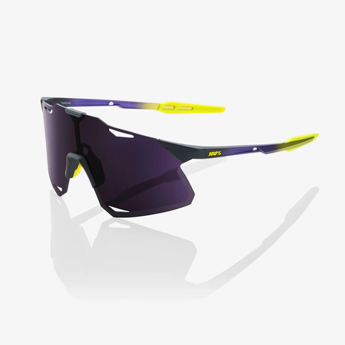 100% نظارات شمسية هايبركرافت - Gloss Black HiPER Silver Mirror Lens