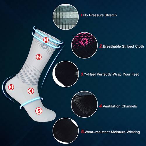  Darevie Combined Printing Socks - أسود