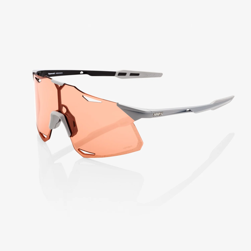 100% نظارات شمسية هايبركرافت - Gloss Black HiPER Silver Mirror Lens