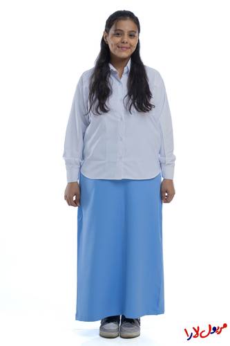 تنورة سماوي سادة