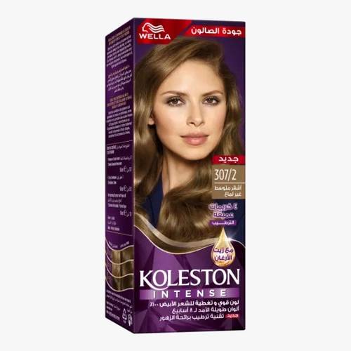 Koleston Hair Dye Intense Medium Blonde Non-Shiny 307/2 by Wella – 100 ml