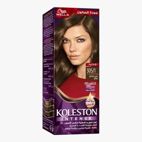 Koleston Light Ash Brown Hair Dye 305/1 by Wella - 100ml