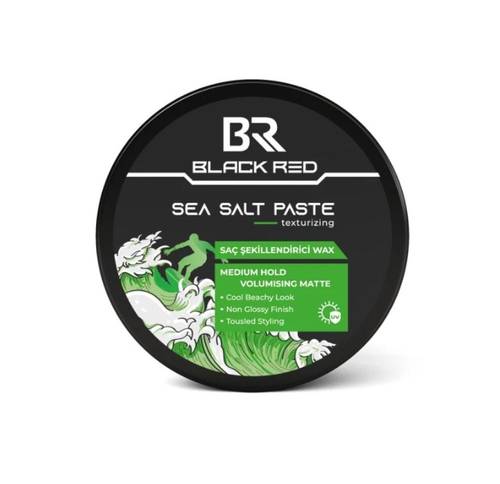 Black Red Hair Styling Paste – Sea Salt – 120 ml