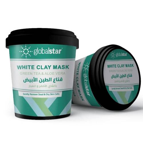 Global Star White Clay Mask with Green Tea & Aloe Vera – 600g