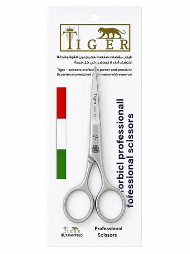 Tiger Laser Professional Stainless Steel Mustache Scissors – 4.5 mm.