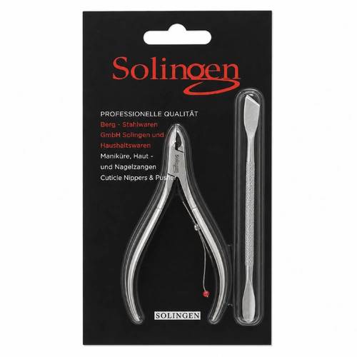 Solingen Nail Care Set – Professional Cuticle Scissors with Cuticle Remover Hook