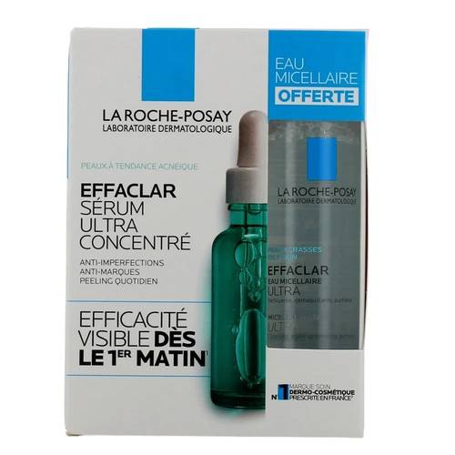 Serum for acne and makeup remover by La Roche-Posay.