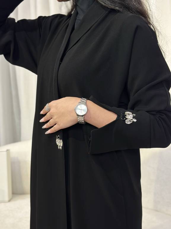 401# عباية كريستال اسود