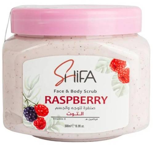 Shifa Face and Body Scrub with Raspberry Extract - 500ml
