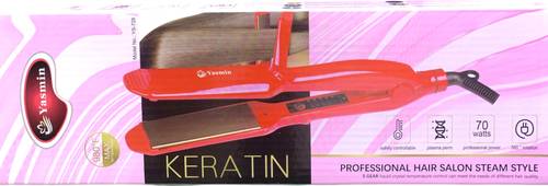 Yasmin Professional Hair Straightener with Steam and Keratin Technology, Model No. YS-728