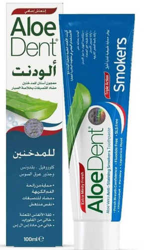 Alodent Anti-Staining Toothpaste for Smokers with Aloe Vera Extract - 100ml