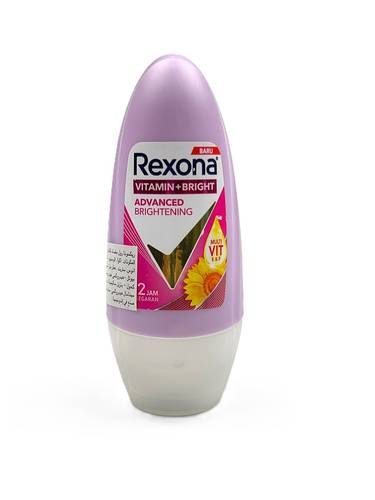 Rexona Vitamin + Brightening Roll-On Deodorant for Women, 72-Hour Protection - 45ml