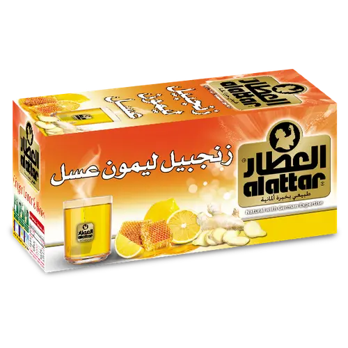 العطار شاي اعشاب زنجبيل وليمون وعسل ظروف مغلفة 20 كيس