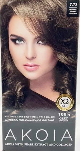 Akoia Collagen  Rich Hair Dye, Hazel Blonde, No. 7.73