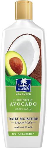 Parachute Advansed Daily Moisture Shampoo with Avocado & Coconut Moisturizes Hair & Reduces Breakage 0% Harmful Chemicals 340ml