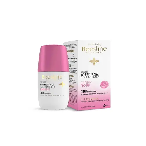 Beesline Roll-On Natural Skin Lightening Deodorant, Rose Scent - 50ml