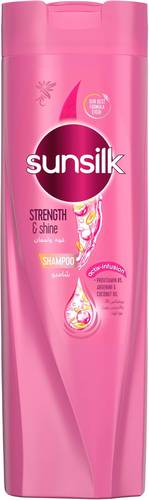 Sunsilk Shampoo for weak and dull hair, strength and shine with Pro-Vitamin B5, Arginine and Coconut Oil, 400ml
