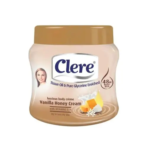Clere Body Cream Vanilla & Honey Scent - 500ml