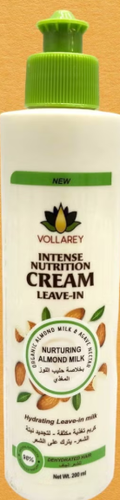 Volari Thai hair cream with nourishing almond milk extract to rejuvenate hair growth. Leave-in conditioner thickens, nourishes, and softens hair, facilitates combing, and gives intense shine. 200ml