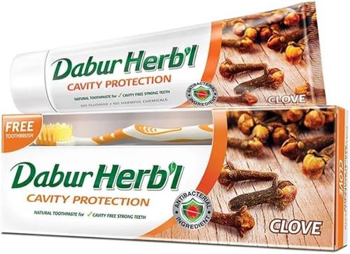 Dabur Herbs Clove Extract Toothpaste with Free Brush - 150g