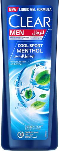 Clear Men Anti-Dandruff Shampoo, Maximum Care, Fragrance-Free Hair with Menthol & Cooling Mint Extract, 190ml