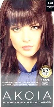 Akoya Collagen Rich Hair Dye, Gazelle Brown, 4.31