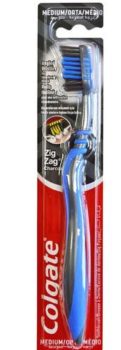 Colgate ZigZag Charcoal Medium Soft Toothbrush