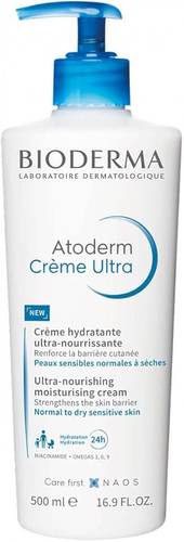 Bioderma Atoderm Ultra Nourishing Moisturizing Cream for Normal, Dry and Sensitive Skin - 500ml